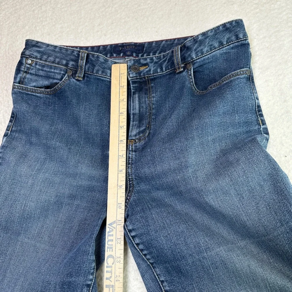 Talbots Womens Blue Straight Leg Jeans Medium Wash‎ Stretch Size 12 Denim Pants